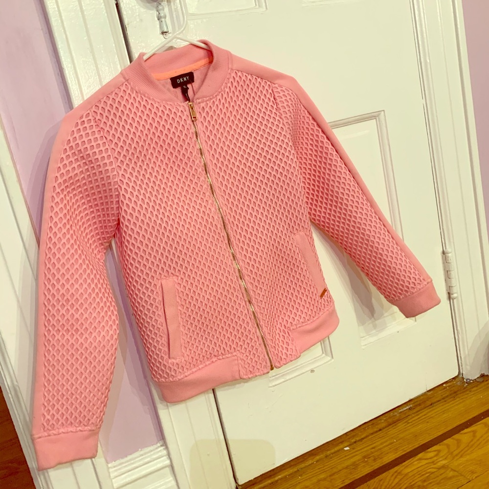 DKNY girls salmon pink XL jacket